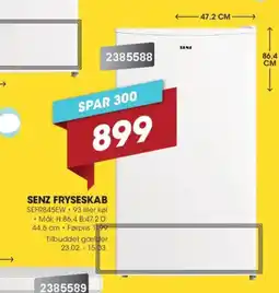 Punkt1 Senz fryseskab tilbud