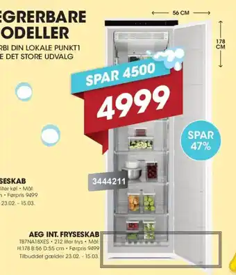 Punkt1 Aeg int. fryseskab tilbud