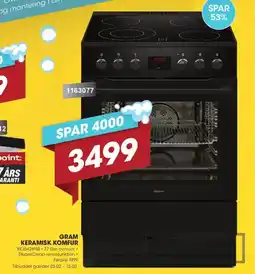 Punkt1 Gram keramisk komfur tilbud