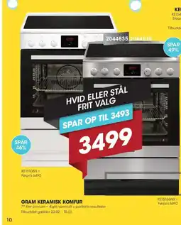 Punkt1 Gram keramisk komfur tilbud