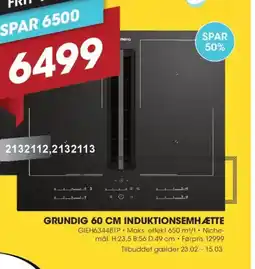 Punkt1 Grundig 60 cm induktionsemhætte tilbud