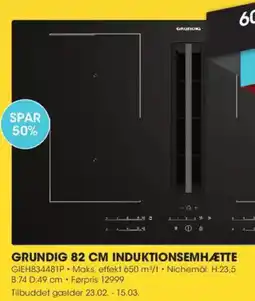 Punkt1 Grundig induktionsemhætte tilbud