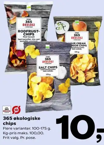 Coop 365 365 Økologiske Chips 100-175 g tilbud
