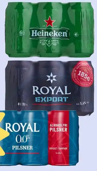 Coop 365 Royal Eller Heineken 6-Pak 6x33 Cl tilbud