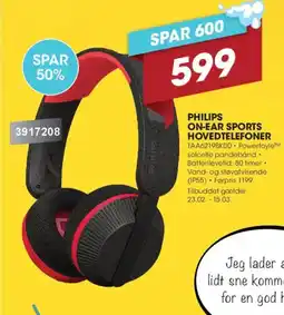 Punkt1 Philips on-ear sports hovedtelefoner tilbud