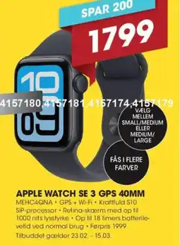 Punkt1 Apple watch se 3 gps 40mm tilbud