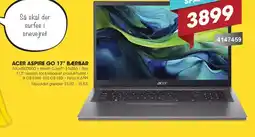 Punkt1 Acer aspire go 17" bærbar tilbud