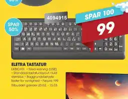 Punkt1 Eletra tastatur tilbud