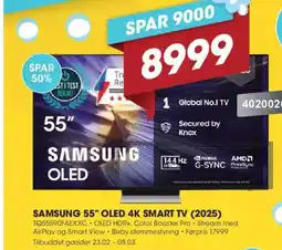 Punkt1 Samsung 55" oled 4k smart tv (2025) tilbud