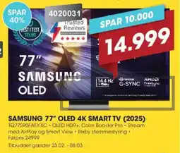 Punkt1 Samsung 77" oled 4k smart tv (2025) tilbud