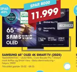 Punkt1 Samsung 65" oled 4k smart tv (2025) tilbud