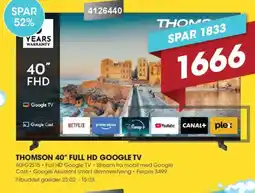 Punkt1 Thomson 40" full hd google tv tilbud