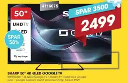 Punkt1 Sharp 50" 4k qled google tv tilbud