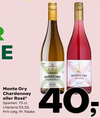 Coop 365 Monte Ory Chardonnay Eller Rosé 75 Cl tilbud