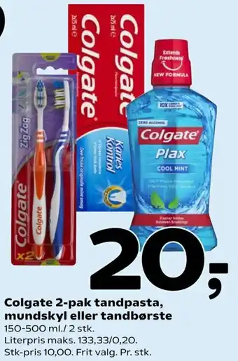 Coop 365 Colgate 2-Pak Tandpasta ,Mundskyl Eller Tandbørste 150-500 ml tilbud