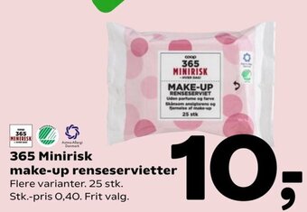 Coop 365 365 Minirisk Make Up Renseservietter tilbud