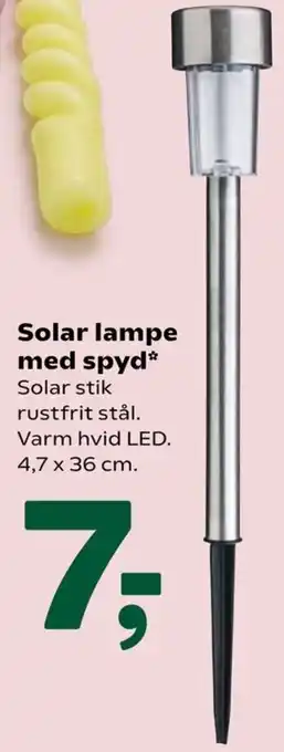 Solar Lampe Med Spyd 4,7 c36 cm