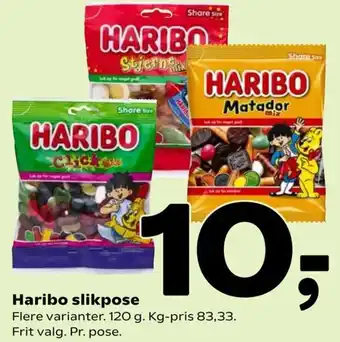 Coop 365 Haribo Slikpose 120 g tilbud