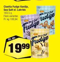 Calle Cloetta Fudge Vanilje, Sea Salt el. Lakrids tilbud