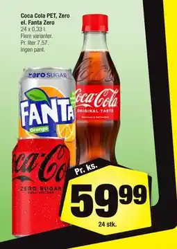 Calle Coca Cola PET, Zero el. Fanta Zero tilbud