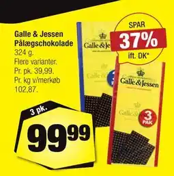 Calle Galle & Jessen Pålægschokolade tilbud