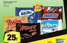Calle Mars, Twix, Snickers, Bounty el. Milky Way Minis tilbud