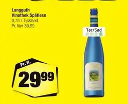Calle Langguth Vinothek Spätlese tilbud