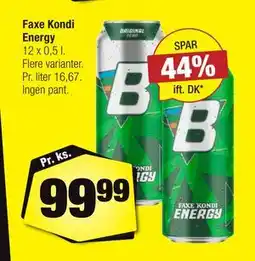 Calle Faxe Kondi Energy tilbud