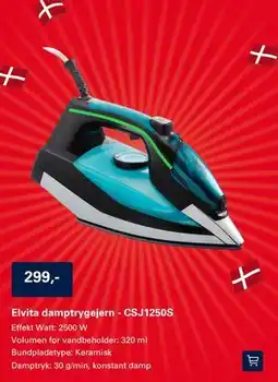 El-Salg Elvita damptrygejern - CSJ1250S tilbud