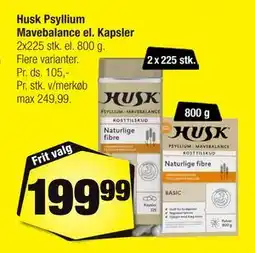 Calle Husk Psyllium Mavebalance el. Kapsler tilbud