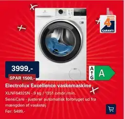 El-Salg Electrolux Excellence vaskemaskine tilbud