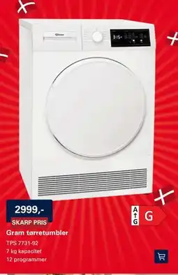 El-Salg Gram tørretumbler tilbud