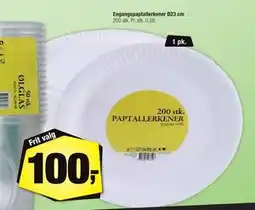 Calle Engangspaptallerkener Ø23 cm tilbud