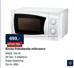 El-Salg Elvita fritstående mikroovn tilbud