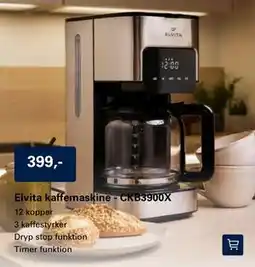 El-Salg Elvita kaffemaskine - CKB3900X tilbud