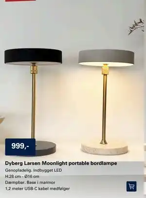 Dyberg Larsen Moonlight portable bordlampe