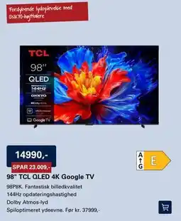 El-Salg 98 TCL QLED 4K Google TV tilbud