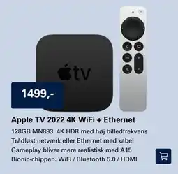 El-Salg Apple TV 2022 4K WiFi + Ethernet tilbud