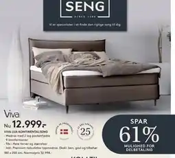 SENG VIVA LUX KONTINENTALSENG tilbud