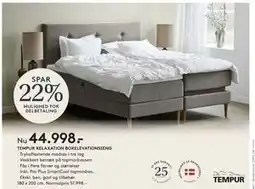 SENG TEMPUR RELAXATION BOXELEVATIONSSENG tilbud