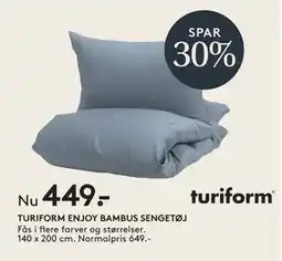 SENG TURIFORM ENJOY BAMBUS SENGETØJ tilbud