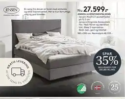 SENG JENSEN J4 KONTINENTALSENG tilbud