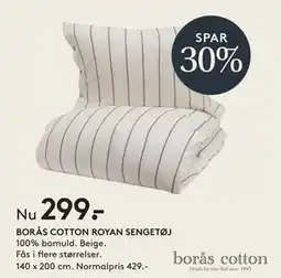 SENG BORÅS COTTON ROYAN SENGETØJ tilbud