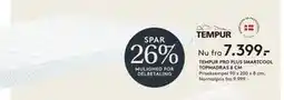 SENG TEMPUR PRO PLUS SMARTCOOL TOPMADRAS 8 CM tilbud