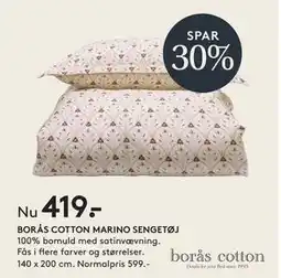 SENG BORÅS COTTON MARINO SENGETØJ tilbud