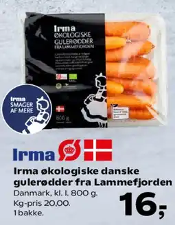 Kvickly Irma økologiske danske gulerødder tilbud