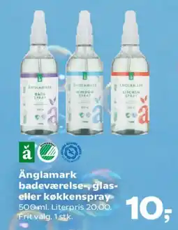 Kvickly Änglamark badeværelses- eller køkkenspray tilbud