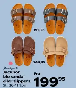 Kvickly Jackpot bio sandal eller slippers tilbud