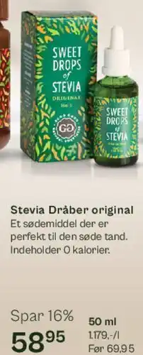 Helsam Stevia Dråber (original) tilbud