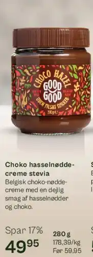 Helsam Choko hasselnøddecreme (stevia) tilbud